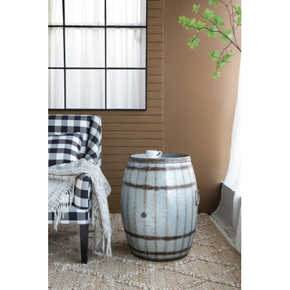 22.5x22.5x26" Drum Side Table
