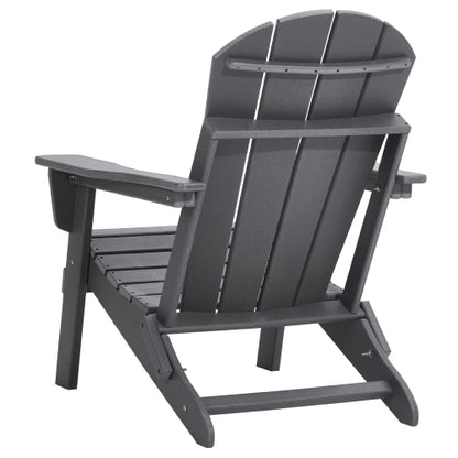 Chair Plastic Set of 2 All-Weather Folding Fire Pit Gray