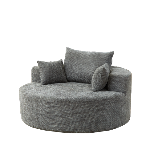 55 inch L Chenille Sponge Single Sleeper Chair, No Assembly