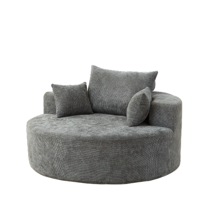 55 inch L Chenille Sponge Single Sleeper Chair, No Assembly