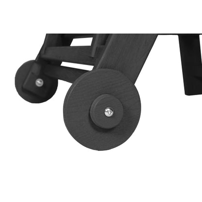 Lounge Chair with Side Table, 3-Piece Oversized Chaise Lounge Chair Set ,Black