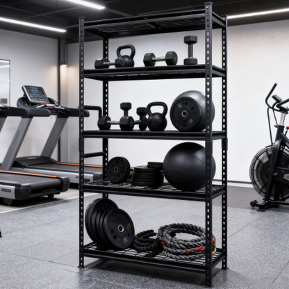 5 Tier Heavy Duty Storage Shelves Garage Shelving 2250 lb Load Boltless Assembly Black