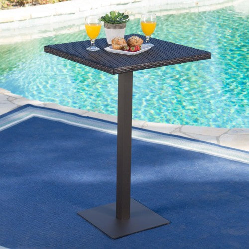 Rattan 26inch   SQUARE BAR TABLE