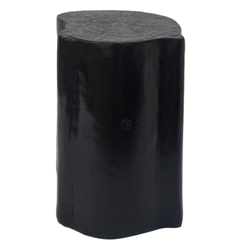 2-in-1 Irregular MGO End Table, Split Design, Small Space Friendly,Indoor Outdoor Use,Black Color