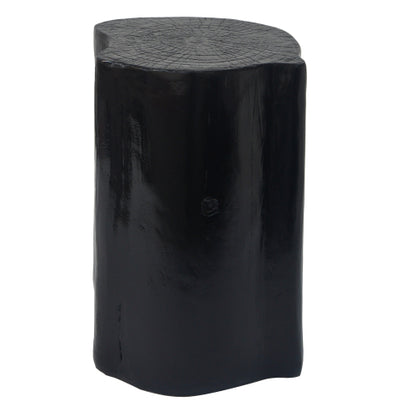 2-in-1 Irregular MGO End Table, Split Design, Small Space Friendly,Indoor Outdoor Use,Black Color