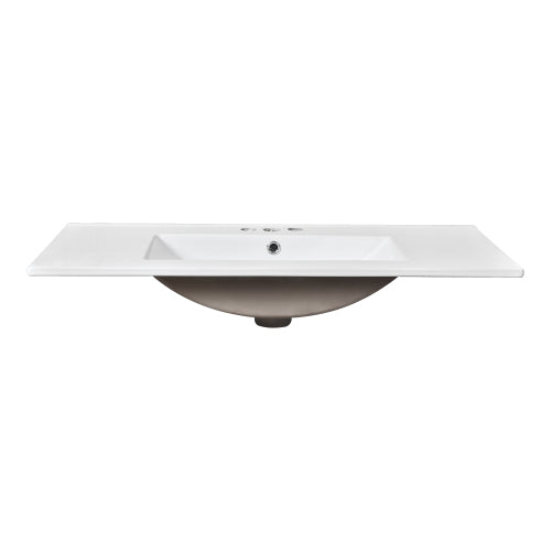 36'' Bathroom Vanity with Top Sink, Modern Bathroom Storage Cabinet with 2 Drawers and a Tip-out Drawer, Single Sink Bathroom Vanity