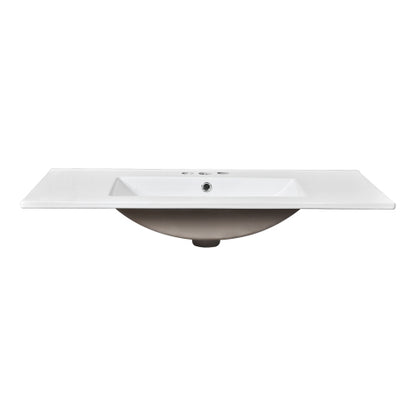 36'' Bathroom Vanity with Top Sink, Modern Bathroom Storage Cabinet with 2 Drawers and a Tip-out Drawer, Single Sink Bathroom Vanity