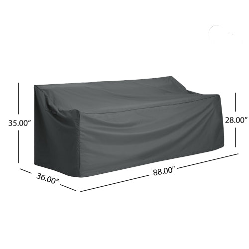 SHEILD PATIO OUTDOOR 3 SEATER COVER, DARK GRAY