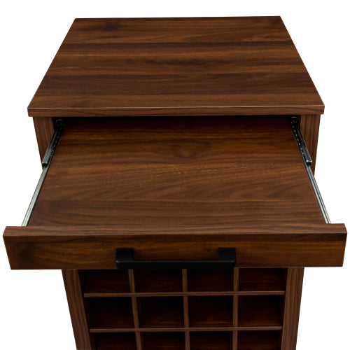 brown walnut color modular 24 wine bar cabinet Buffet Cabinet