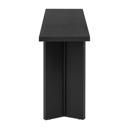 Modern Minimalist Console Table, MDF with Pine Veneer & Geometric Legs, Multi-Purpose Accent Table for Home