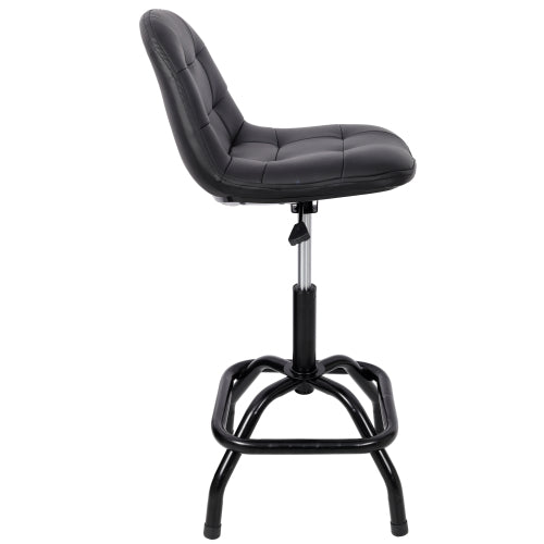 360° Swivel Adjustable Height Bar Stool with High Back Support, Modern Counter Stool for Bar, Shop, Kitchen