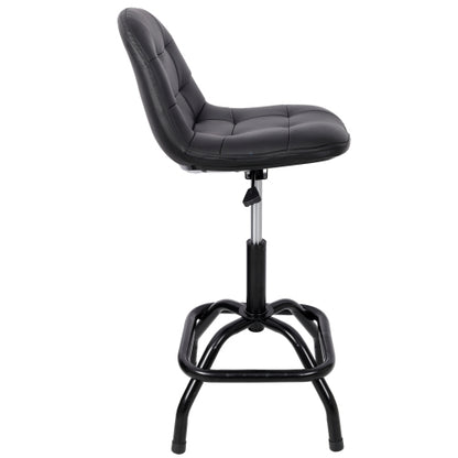 360° Swivel Adjustable Height Bar Stool with High Back Support, Modern Counter Stool for Bar, Shop, Kitchen