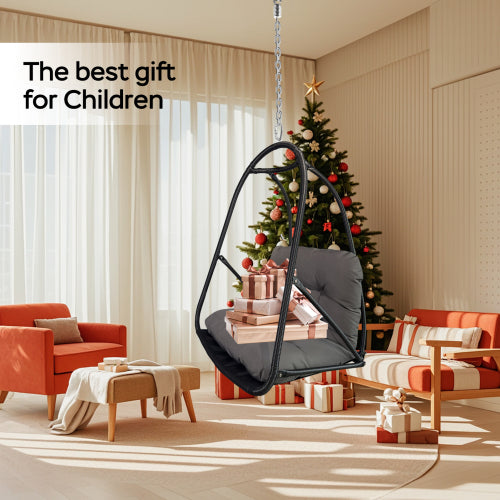 without Stand Swing Egg Chair Indoor Outdoor Wicker Rattan Patio Basket Hanging Chair with C Type bracket