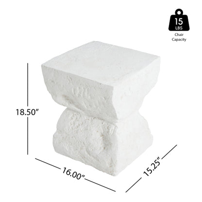 Cleo Outdoor Paito Modern Minimalist MGO Side Table, White