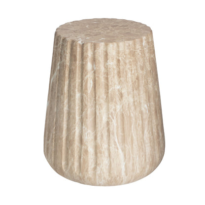 Outdoor Cleme Carved Side Table, Gold