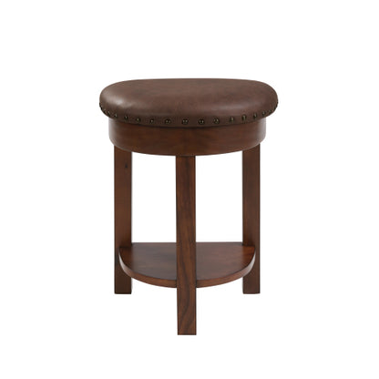 4-Piece Cherry Solid Wood Bar Set, 60inch  Table & 3 PU Stools