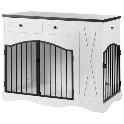 GO 43.3" Farmhouse Dog Crate Furniture