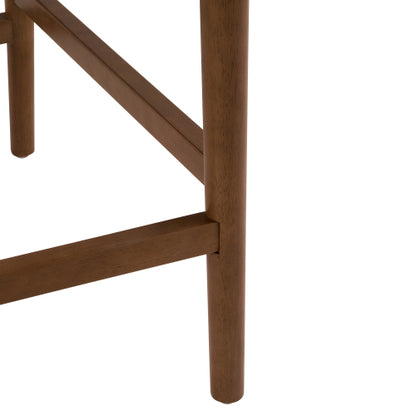 26inch  Seat Height Fabric & Rubberwood Bar Stool, Beige Upholstery with Adjustable Floor Leveler, Spacious Seat for Kitchen Island(Beige,set of 2)