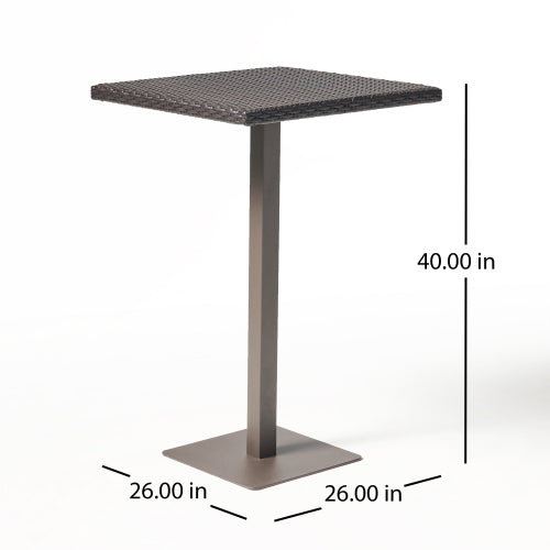 Rattan 26inch   SQUARE BAR TABLE