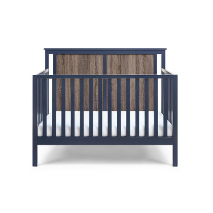 4-in-1 Convertible Crib Midnight Blue/Vintage Walnut