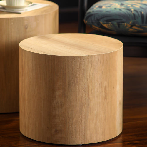 Set of 2 Wood Grain Nesting Coffee Tables