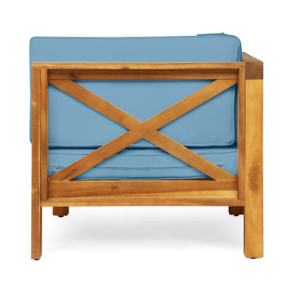 BRAVA X-BACK - 2 SEATER SECTIONAL LOVESEAT WITH COFFEE TABLE, BLUE