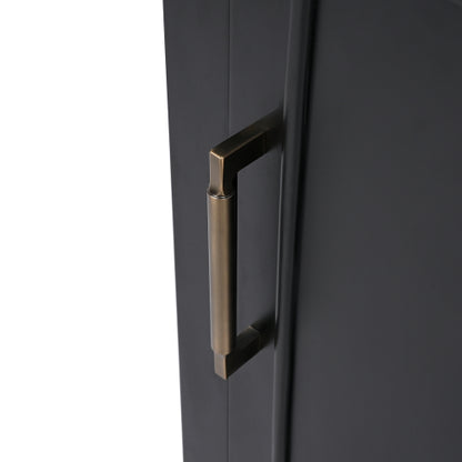 20" Bathroom Vanity with Sink, Bathroom Cabinet with A Door, Door Shelf Storage and Adiustable Foot Pads, A Drawer, Black