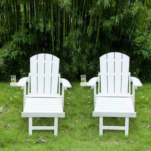 2-Piece All-Season Outdoor Lounge Chairs Perfect For Patio Chats & Garden Leisure Gatherings