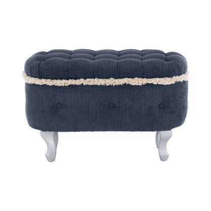 29.5'' Storage Ottoman Bench Tufted Upholstered End of Bed Bench with Fringe