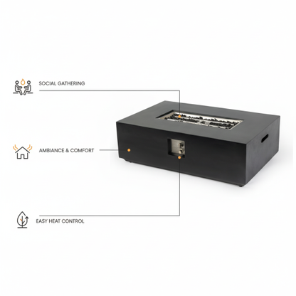 Concrete Propane Gas Fire Pit Table