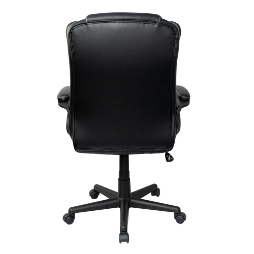 Ergonomic Executive Office Chair High Back Black Faux Leather ¨C Adjustable Height, Lumbar Support, Diamond-Stitched Padding, Swivel Desk Chair w/Armrests & Tilt Recline for Home Office