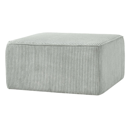 Upholstered Square Ottoman, Light Blue