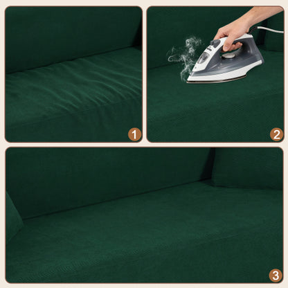 3-Seater Boneless Corduroy Sofa,No-Assembly for Compact Apartments