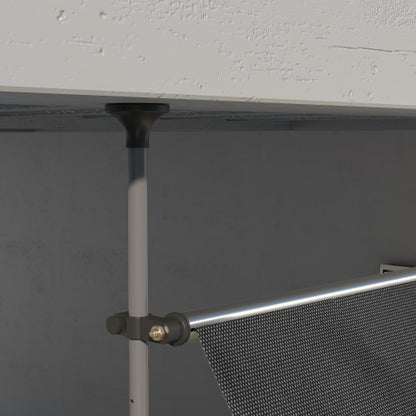 Outsunny Manual Retractable Awning, 118" Non-Screw Freestanding Patio Sun Shade Shelter with Support Pole Stand and UV Resistant Fabric, for Window, Door, Porch, Deck, Black