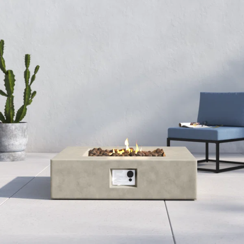 12" H Concrete Outdoor Fire Pit Table