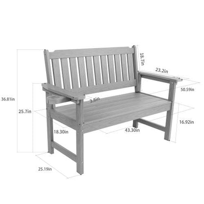 Minimalist dark blue bench Environmentally friendly and recyclable, suitable for both indoor and outdoor use. Just wipe it clean when it gets dirty