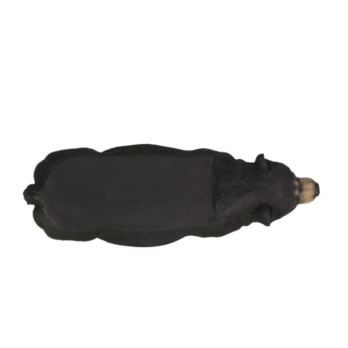 BEAR BENCH, Concrete Outdoor Bench, Outdoor Bench, Matte Black + Black