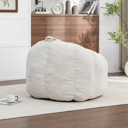 Corduroy Giant Adult BeanBag Sofa Chair with Armrests,Filler Included