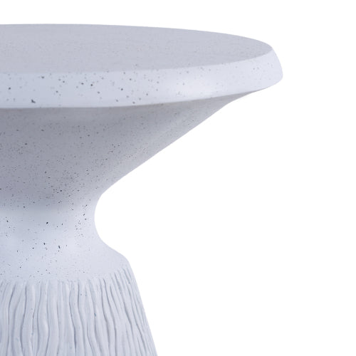 Cement Outdoor End Tables for Patio, GardenAccent Table, Modern Small Round Side Tablefor Outside, Tree Stump Garden Stool DrumTable indoor and Outdoor