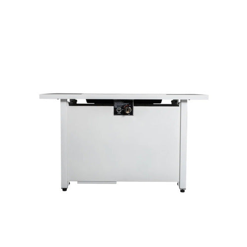 43" Metal Rectangular Fire Pit – Outdoor Patio Heating Table