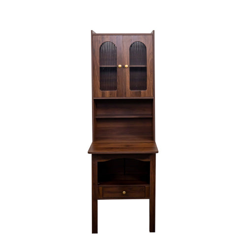 Fold Out Convertible Writing Table Multi-Functional Cabinet With Shelf Drawer Space Saving Home Office Desk