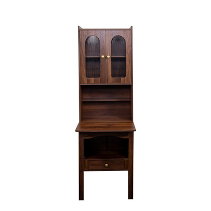 Fold Out Convertible Writing Table Multi-Functional Cabinet With Shelf Drawer Space Saving Home Office Desk