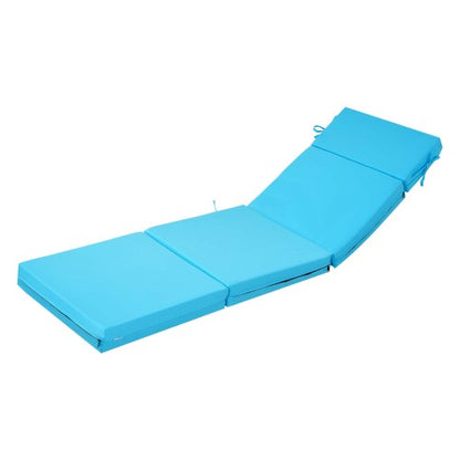 Set of 2 Outdoor Chaise Lounge Chair Cushions 72 x 21 in Waterproof Thick