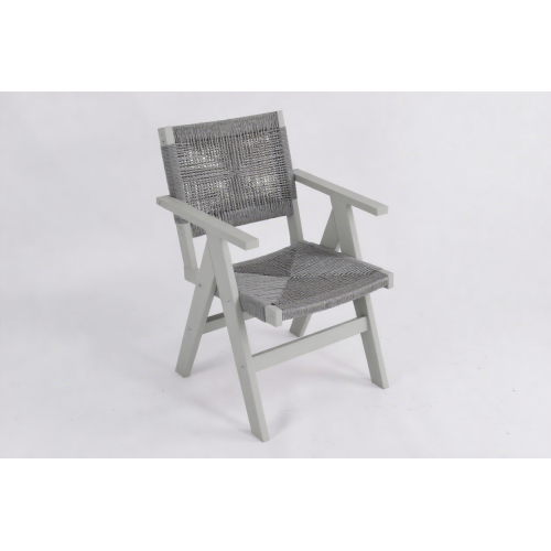 Lounge chair Light Gray color, suitable for all seasons: Outdoor lounge chair, made of sturdy HIPS material, equipped with 304 stainless steel accessories.