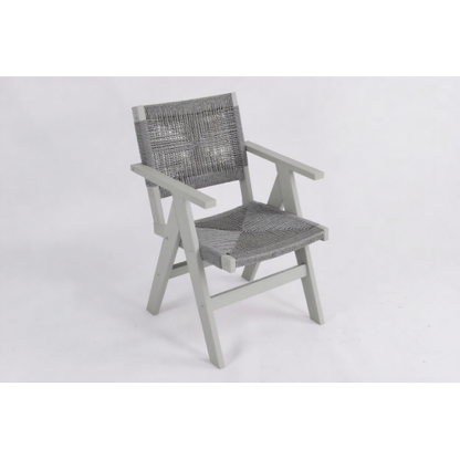 Lounge chair Light Gray color, suitable for all seasons: Outdoor lounge chair, made of sturdy HIPS material, equipped with 304 stainless steel accessories.