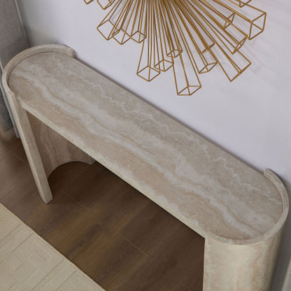 53.15 Inch Faux MARS marble Pattern Entryway Table for Living Room,Narrow Console Table wit, Modern Design MDF Skinny Sofa Table Entrance Table for Hallway, Entrance