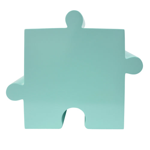 Puzzle Art Side Table, Modular Convex Edge MGO Table - Buy Singles or Combine for Custom Layouts, Indoor & Outdoor,Light Green Color