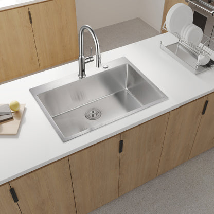 30x22x10"Drop-in Single Bowl Stainless Steel Kitchen Sink