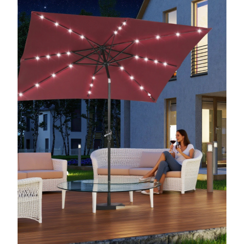 Sun Umbrella Solar Umbrella, Lighted Patio Umbrella
