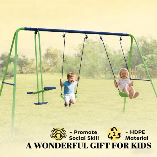 Outdoor Heavy Duty Swing Set,Metal Swing Set